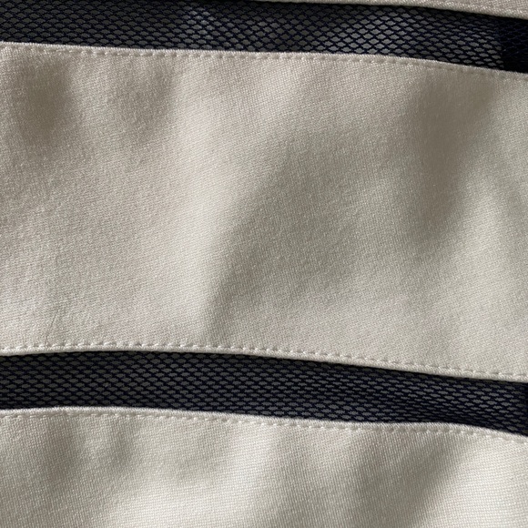 ERIN Fetherston Ivory and Black Striped Mesh Dress - Picture 3 of 5